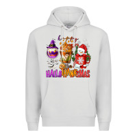 Dove Grey Happy Hallothanksmas wine glass and coffee Premium Hoodie - NancyCooperArtShop