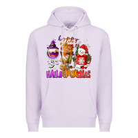Lilac Happy Hallothanksmas wine glass and coffee Premium Hoodie - NancyCooperArtShop