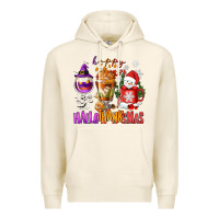 Happy Hallothanksmas Wine Glass And Coffee Premium Hoodie | Teevron