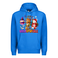 True Royal Happy Hallothanksmas wine glass and coffee Premium Hoodie - NancyCooperArtShop