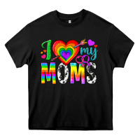 Black i love my moms Heavy Core Tee - texasbilliewilder