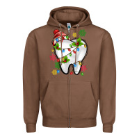 Chestnut Christmas Teeth Dentist Zipper Hoodie - MaliasSmallBusiness