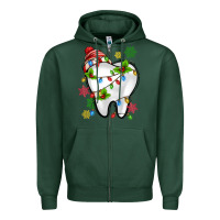 Sports Green Christmas Teeth Dentist Zipper Hoodie - MaliasSmallBusiness