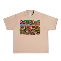 Burro western serape cowhide and leopard background Urban Heavy Tee - Artiststas