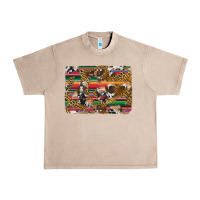 French Oak western serape cowhide and leopard background Urban Heavy Tee - Artiststas