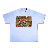 Grape Ice western serape cowhide and leopard background Urban Heavy Tee - Artiststas