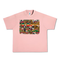 Salmon western serape cowhide and leopard background Urban Heavy Tee - Artiststas