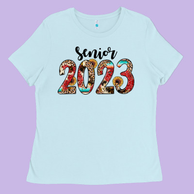 Senior 2023 Western Ladies Tee Designed By Jahusdesignshop