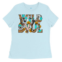 Baby Blue wild soul Ladies Tee - Zillion Design Studio