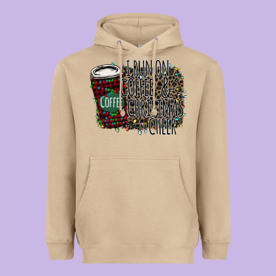 I Run On Coffee And Christmas Cheer Heavyweight Hoodie Designed By Bettercallsaul