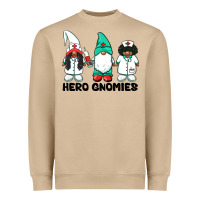 Mushroom hero gnomies african american nurse gnomies medical gnomies Heavyweight Sweatshirt - BarkalooDesign