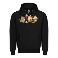 Black Dog Mom Coffee Lover Coffee Cups Zipper Hoodie - MaliasSmallBusiness