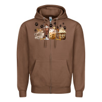 Chestnut Dog Mom Coffee Lover Coffee Cups Zipper Hoodie - MaliasSmallBusiness