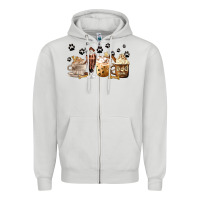 Dove Grey Dog Mom Coffee Lover Coffee Cups Zipper Hoodie - MaliasSmallBusiness