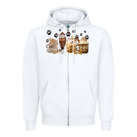 White Dog Mom Coffee Lover Coffee Cups Zipper Hoodie - MaliasSmallBusiness