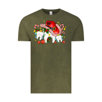 Vintage Olive dental Christmas teeth and candies Vintage Tee - AdoDesignShop