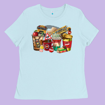 School Bus Driver Coffee Cups Ladies Tee Designed By Texasbilliewilder