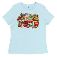 Baby Blue school bus driver coffee cups Ladies Tee - texasbilliewilder