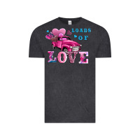 Vintage Black loads of love wıth truck Vintage Tee - AdoDesignShop