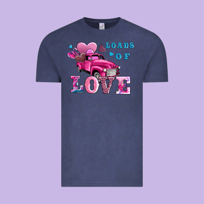 Loads Of Love Wıth Truck Vintage Tee Designed By Adodesignshop