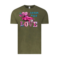 Vintage Olive loads of love wıth truck Vintage Tee - AdoDesignShop