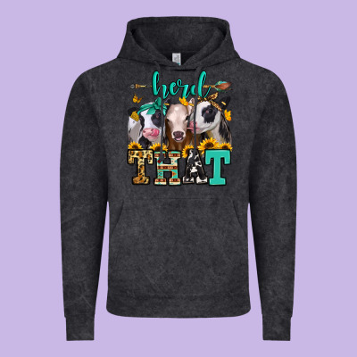 Herd That Heifers Vintage Hoodie Designed By Jasminsmagicworld