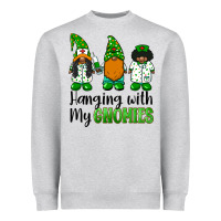 Heather Grey hanging with my gnomies african american nurse gnomies Heavyweight Sweatshirt - BarkalooDesign