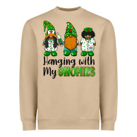 Mushroom hanging with my gnomies african american nurse gnomies Heavyweight Sweatshirt - BarkalooDesign