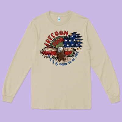 Freedom Tour Long Sleeve Tee Designed By Maliassmallbusiness