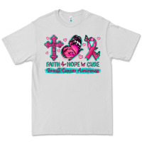Dove Grey Faith Hope Cure Breast Cancer Awareness Premium Tee - texasbilliewilder