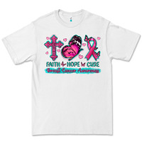 White Faith Hope Cure Breast Cancer Awareness Premium Tee - texasbilliewilder