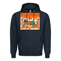 Navy gobble til you wobble tumbler Zipper Hoodie - MaliasSmallBusiness