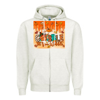 Oatmeal Heather gobble til you wobble tumbler Zipper Hoodie - MaliasSmallBusiness