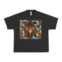 Pigment Black western floral bullskull cowhide and leopard Urban Heavy Tee - Artiststas