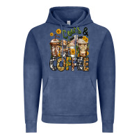 Vintage Denim cows and coffee cups Vintage Hoodie - Jasminsmagicworld