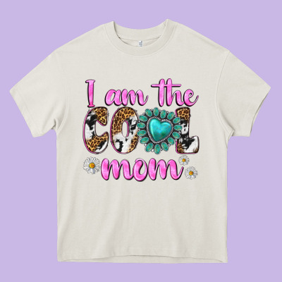I Am Cool Mom Heavy Core Tee Designed By Texasbilliewilder