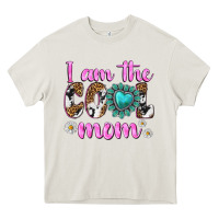Cream i am cool mom Heavy Core Tee - texasbilliewilder