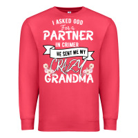Cardinal I Asked God For a Partner In Crime He Sent Me My Crazy Grandma Premium Sweatshirt - Bettercallsaul