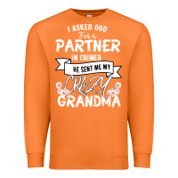 Carrot I Asked God For a Partner In Crime He Sent Me My Crazy Grandma Premium Sweatshirt - Bettercallsaul