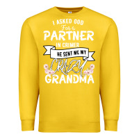 Lemon I Asked God For a Partner In Crime He Sent Me My Crazy Grandma Premium Sweatshirt - Bettercallsaul
