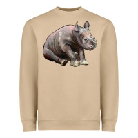 Baby Rhino Illustrations Heavyweight Sweatshirt | Teevron