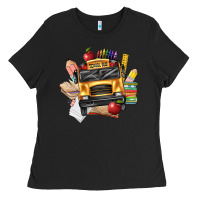 School Bus Driver Front Ladies Tee | Teevron