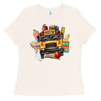 Bone school bus driver front Ladies Tee - texasbilliewilder