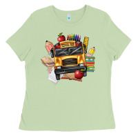 Matcha school bus driver front Ladies Tee - texasbilliewilder