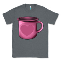 Charcoal Heather Valentine's Day heart mug Classic Tee - AdoDesignShop