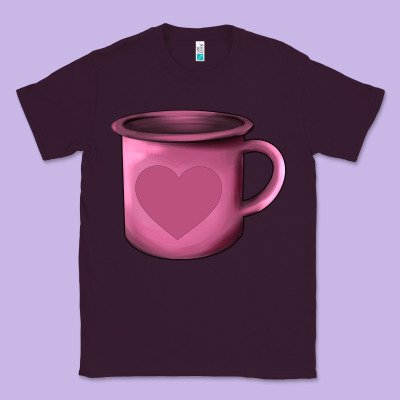 Valentine's Day Heart Mug Classic Tee Designed By Adodesignshop