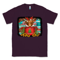 Plum hot coco christmas highland cow with background Classic Tee - Jasminsmagicworld