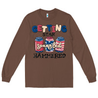 Chestnut getting star spangled hammered Long Sleeve Tee - MaliasSmallBusiness