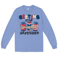 Colony Blue getting star spangled hammered Long Sleeve Tee - MaliasSmallBusiness