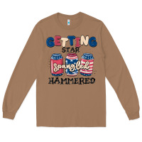 Toasted Coconut getting star spangled hammered Long Sleeve Tee - MaliasSmallBusiness